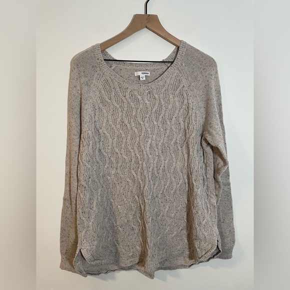 Sonoma Goods For Life Sweaters - Sonoma Oversized Cable Knit Crew Neck Sweater Oatmeal Color W/ Speckles Size XL